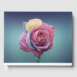 Livro De Visitas Rosa multicolor