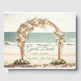 Livro De Visitas Rosas Arbor de Casamento de Praia