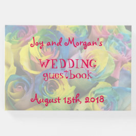 Livro De Visitas Rosas Arco-Íris Guestbook Casado