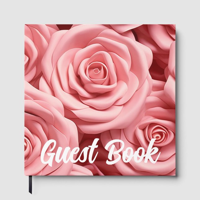 Livro de Visitas Rosas Cor-de-Rosa (Frente)