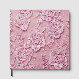 Livro De Visitas Rosas Rosa Claro Olhar de Renda