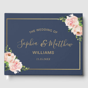 Livro De Visitas Rosas Rústicos Blush Marinhos Greenery Casamento