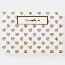 LIVRO DE VISITAS ROSTOS DE URSO COM GARRAFAS VERDES