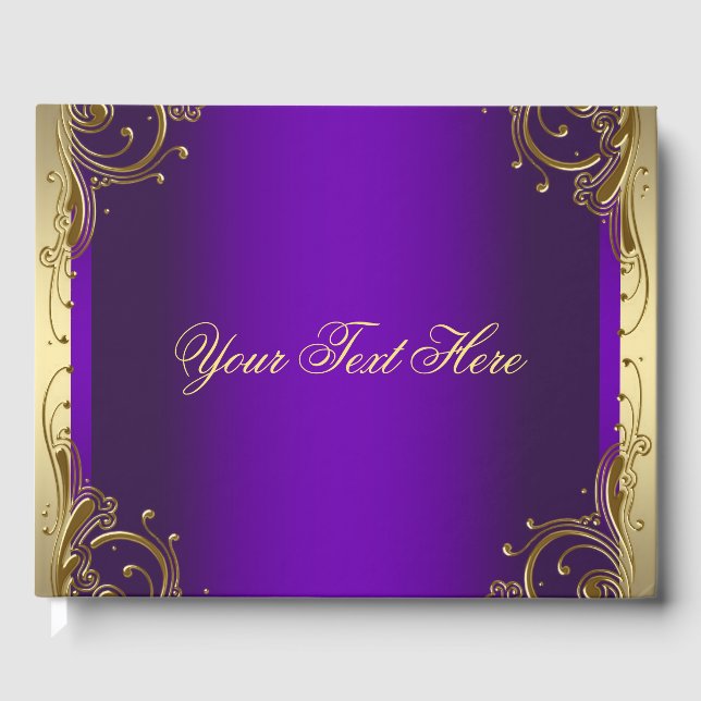 Livro de Visitas Roxo e Dourado (Frente)