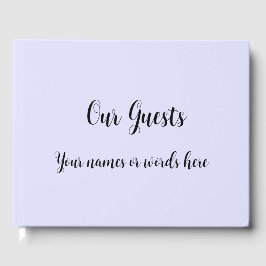 Livro De Visitas Roxo Periwinkle Pastel