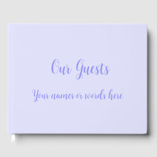 Livro De Visitas Roxo Periwinkle Pastel