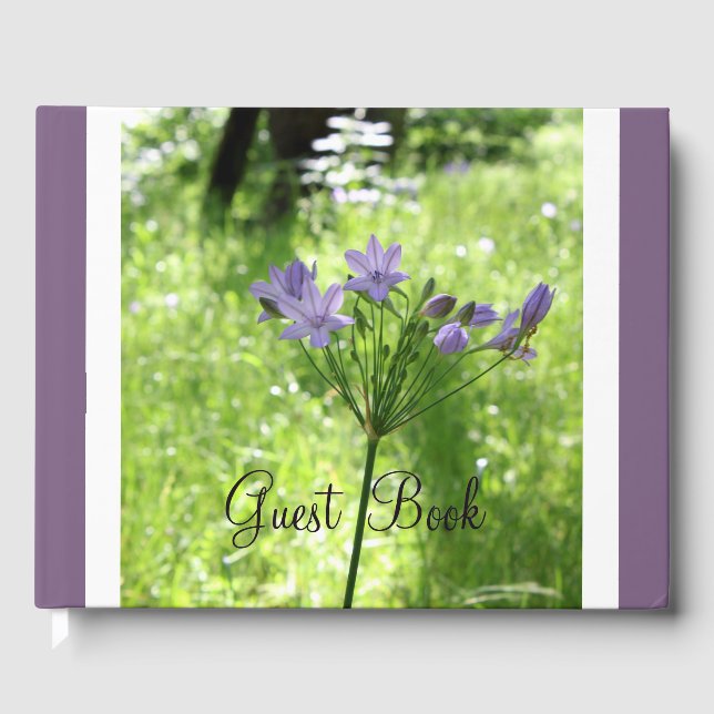 Livro De Visitas Roxo Wildflower Guest Book (Frente)