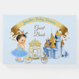 Livro De Visitas Royal Princess Castle Carruagem Blue Dourada Girl