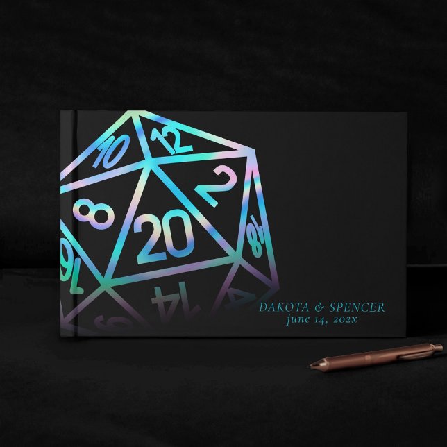 Livro De Visitas RPG Dice | Holo Fantasy Tabletop PnP Gamer Persona (Criador carregado)