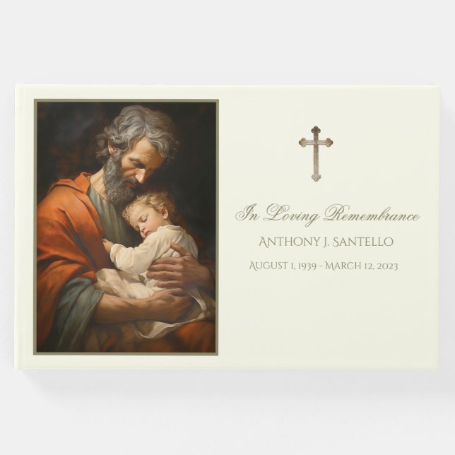 Livro De Visitas Rua Católica, Funeral Memorial de Joseph & Jesus (Frente)