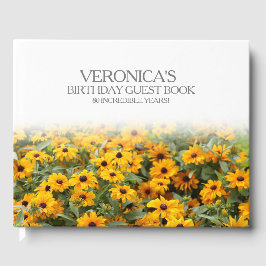 Livro De Visitas Rudbeckia Flowers 80 Aniversário
