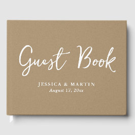 Livro De Visitas Rusitc Kraft Paper Weding Guest Book