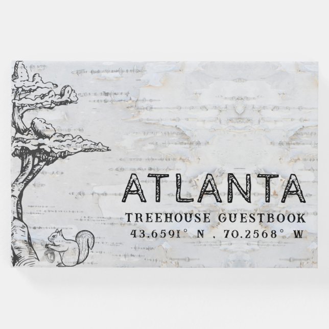 Livro De Visitas Rustic Bonsai Birch Wood Treehouse Airbnb Rental (Frente)