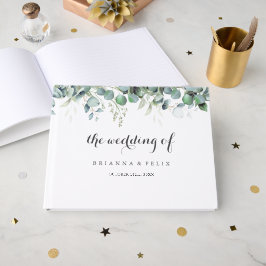 Livro De Visitas Rustic Botanical Eucalyptus Greenery Wedding