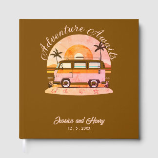 Livro De Visitas Rustic Brown Adventure Aguarda Viagem