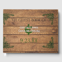 Livro De Visitas Rustic Celtic Claddagh Weding Guest Book