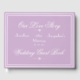 Livro De Visitas Rustic, Chic Script, Nomes Guardam Casamento Mauve