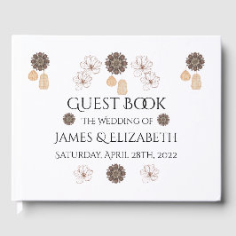 Livro De Visitas Rustic Floral Boho Wedding