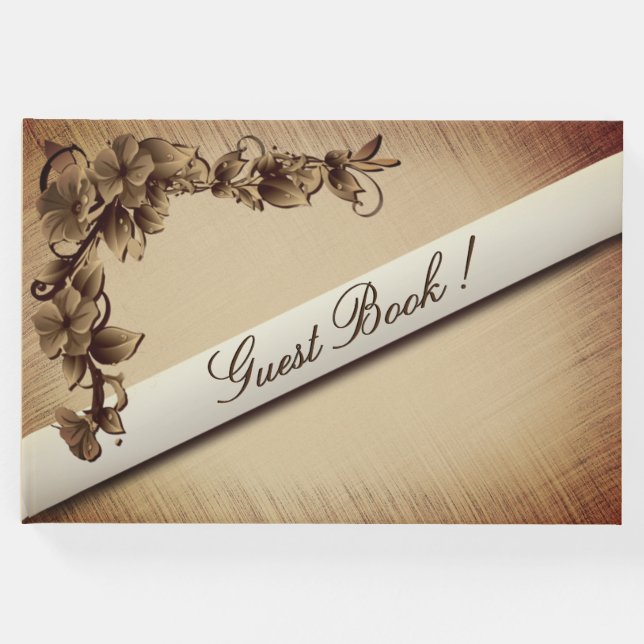 Livro De Visitas Rustic Floral Guest Book (Frente)