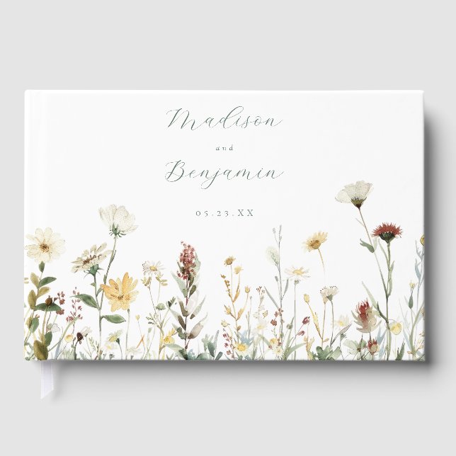 Livro De Visitas Rustic Floral Wedding (Frente)