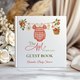 Livro De Visitas Rustic Locally Grown Clothesline Apple Baby Shower
