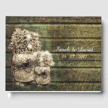 Rustic Mason Jar com Babies Breath