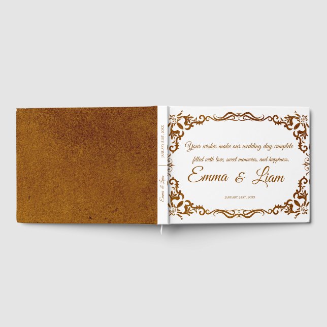 Livro De Visitas Rustic Mexican Wedding Guest Book  (Completo)