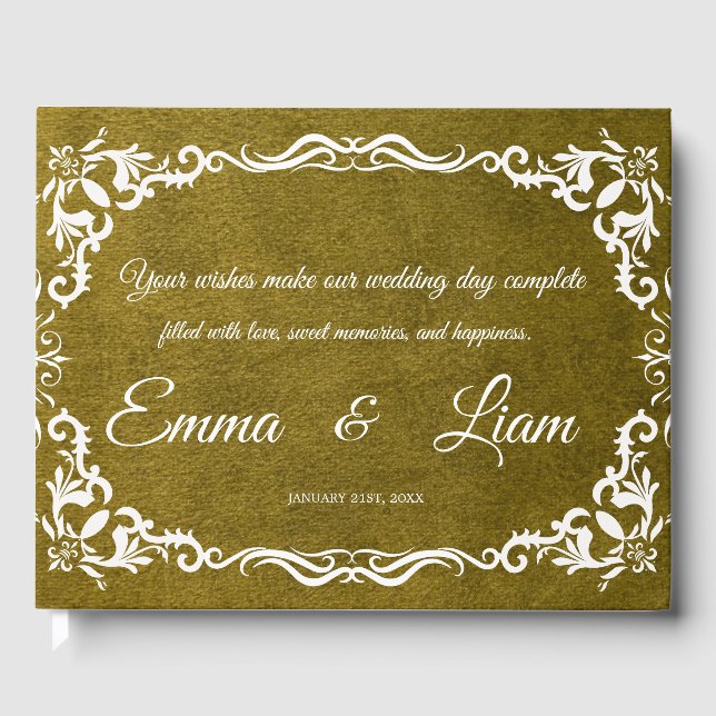 Livro De Visitas Rustic Mexican Wedding Guest Book  (Frente)