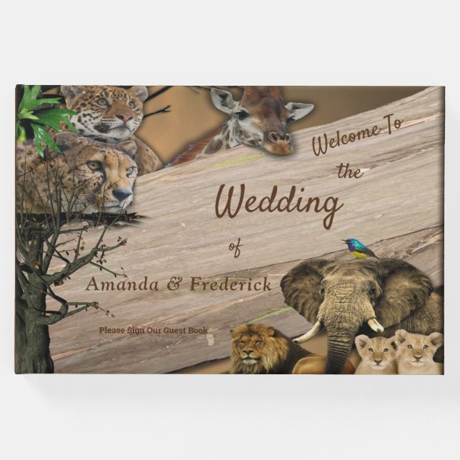 Livro De Visitas Safari ao ar livre (Frente)