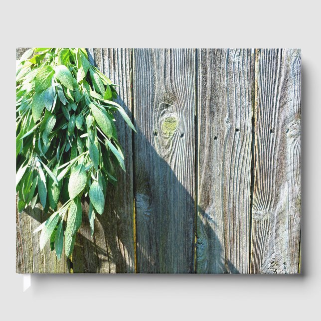 Livro De Visitas Sage Barn-wood, recortada recentemente (Frente)