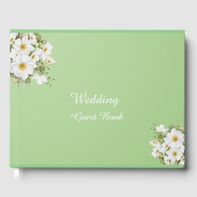 Livro De Visitas Sage Green Anemone Love: Weding Guest Book (Frente)