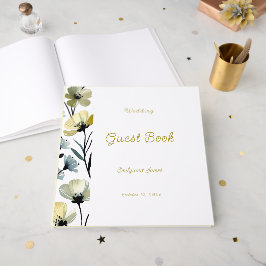 Livro De Visitas Sage Green & Soft Yellow Botanical Wedding