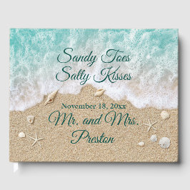 Livro De Visitas Sandy Toes das ondas de praia