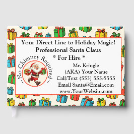 Livro De Visitas Santa Claus Business Card Holiday Magic