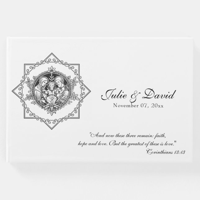 Livro De Visitas Santa Família Tradicional de Casamentos Católicos (Frente)