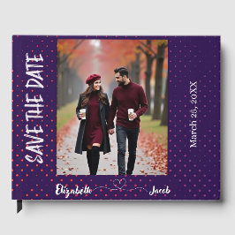 Livro De Visitas Save the Date Couple Photo  | Personalized Wedding
