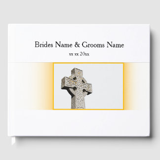 Livro De Visitas Scottish-Wedding-Celtic-Cross