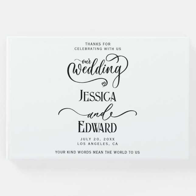 Livro De Visitas Script Mínimo Simples preto branco branco preto (Frente)