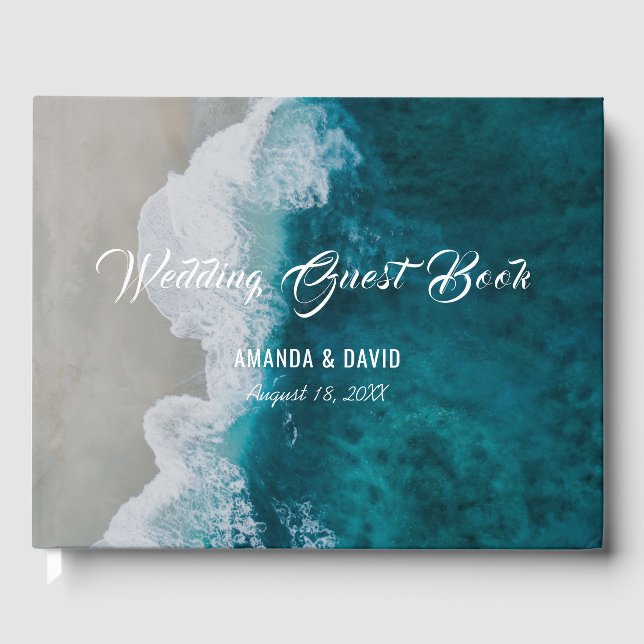 Livro De Visitas Sea Shore Destination Beach Wedding Book (Frente)
