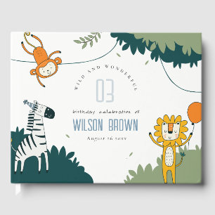 Livro De Visitas Selva Selvagem Selvagem Cuta Crianças De Qualquer