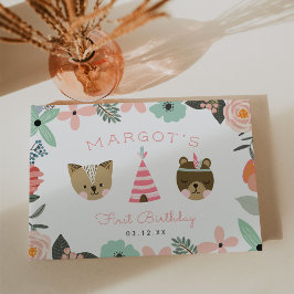 Livro De Visitas Selvagem Um | Tema de acampamento Boho Primeira Fe