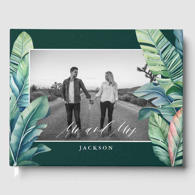 Livro De Visitas Selvagens e Tropicais Deixam Folhagem Exótica Sr.  (Frente)