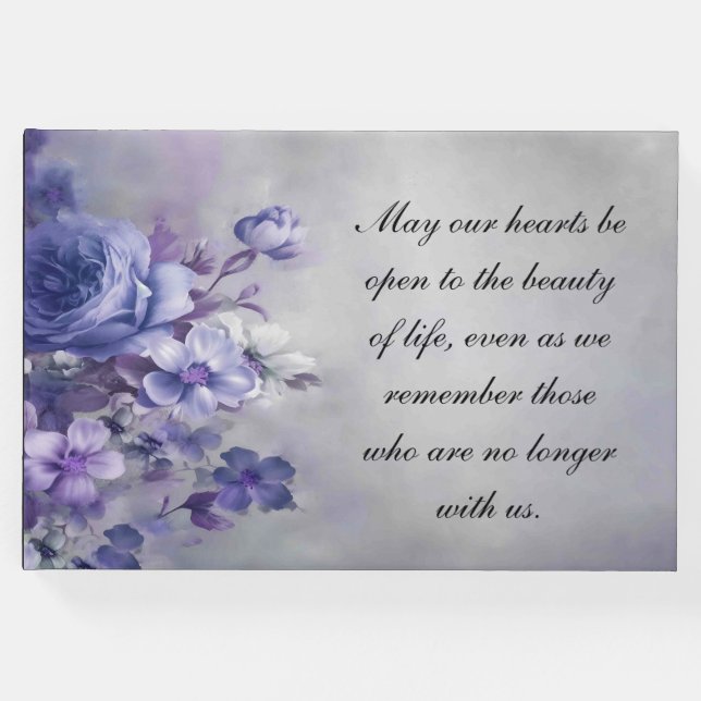 Livro De Visitas Sentimento Floral do Memorial do Guestbook Funeral (Frente)