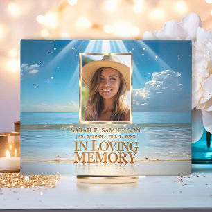 Livro De Visitas Serviço Funeral Memorial Foto Beach Ocean Sign In