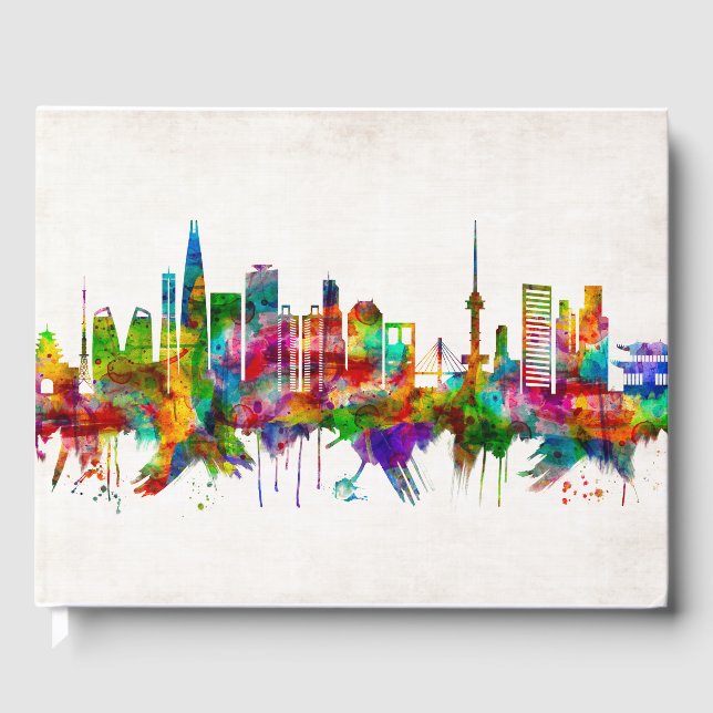 Livro De Visitas Seul Coreia do Sul Skyline (Frente)