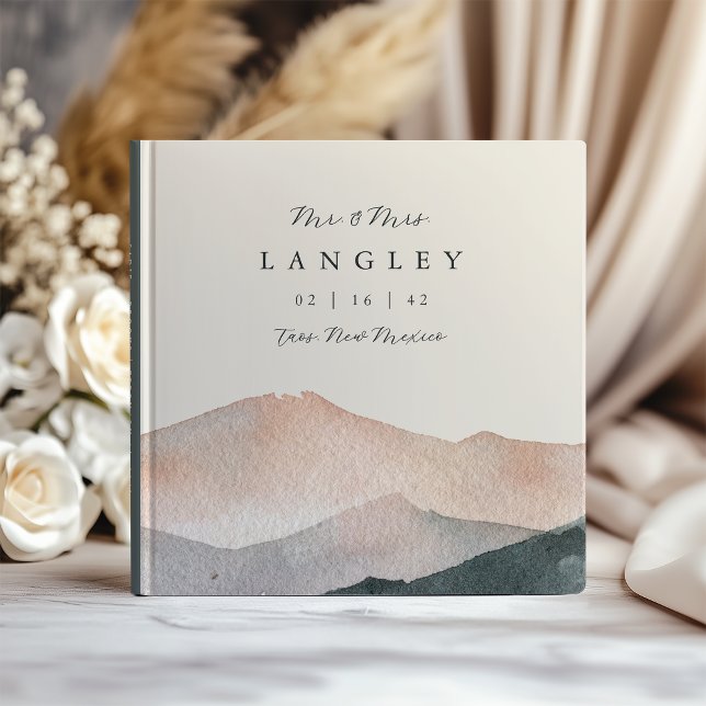 Livro De Visitas Sierra Dusk | Desert Mountain Sunset Wedding (Criador carregado)