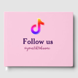 Livro De Visitas siga-nos tiktok username social media add texto QR