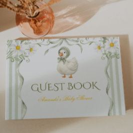 Livro De Visitas Silly Goose Sage Green Gender Neutral Baby Shower