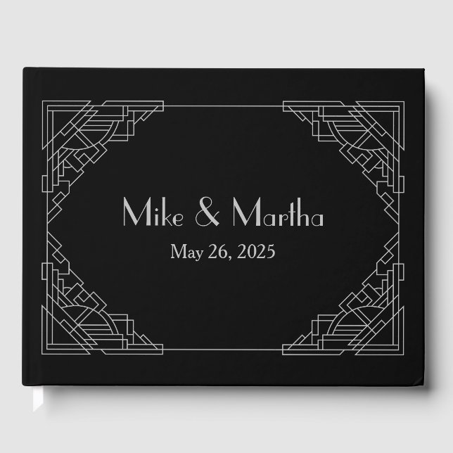 Livro De Visitas Silver Gatsby Guest Book (Frente)