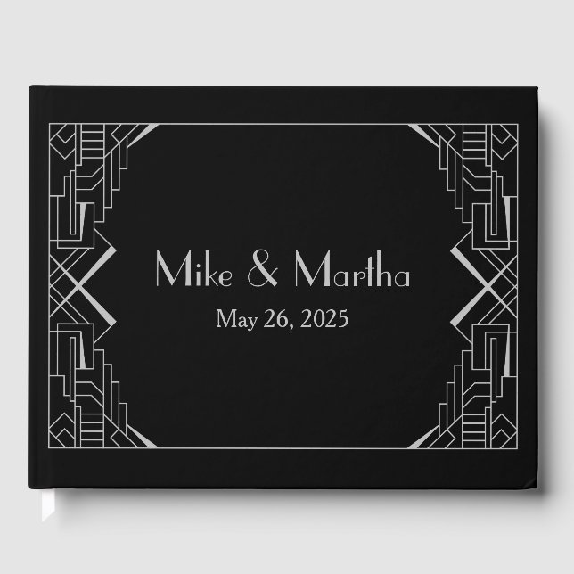 Livro De Visitas Silver Gatsby Guest Book (Frente)